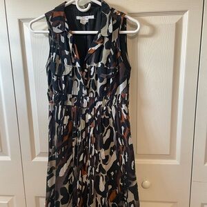 Zara Multicolor Camouflage Midi Dress